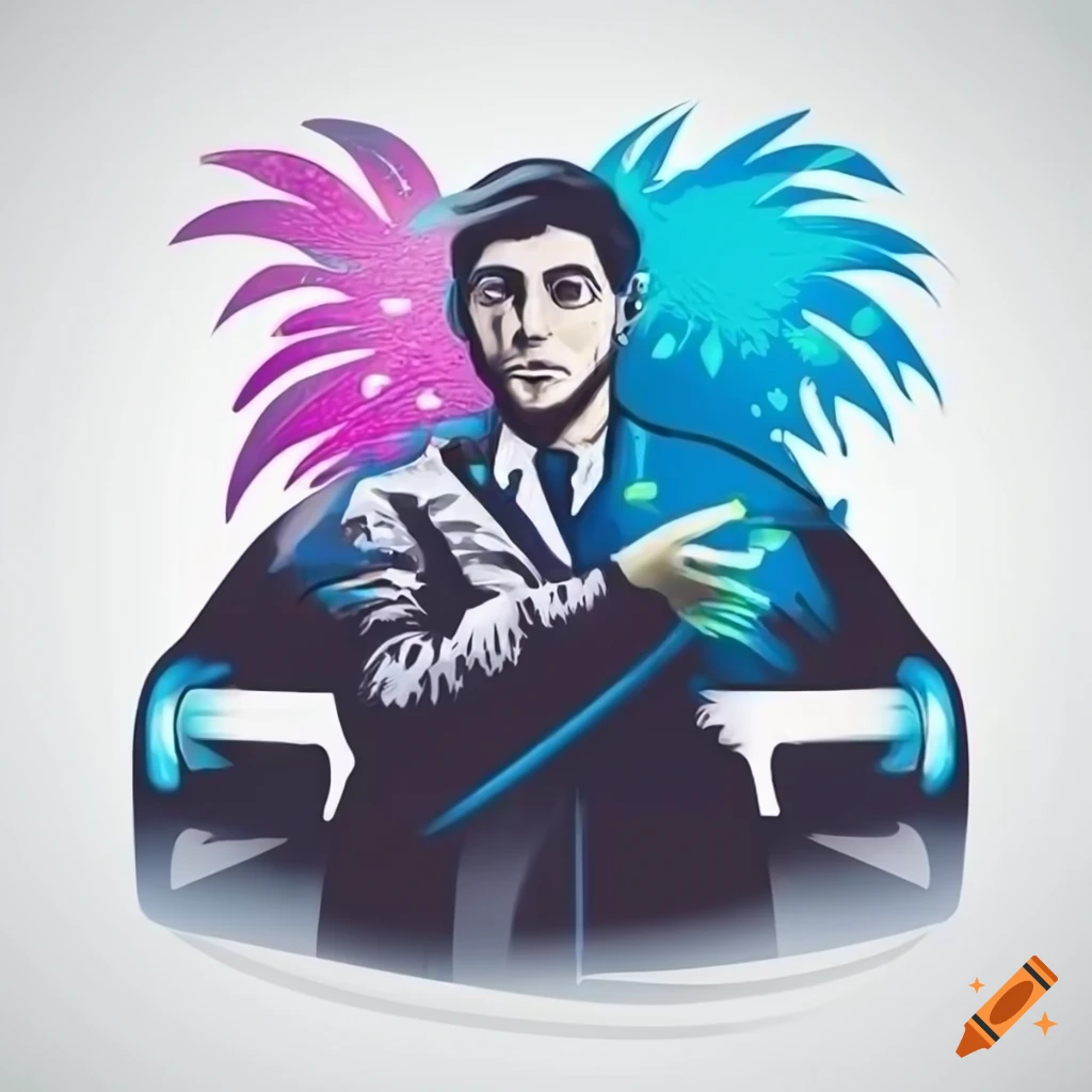 charming man in a car wash logo