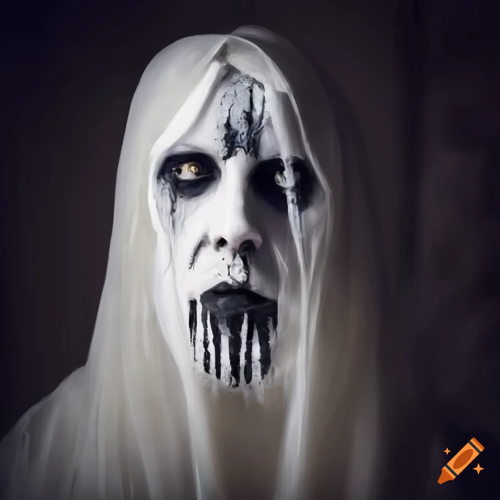 image of a druidic cult with white-painted faces