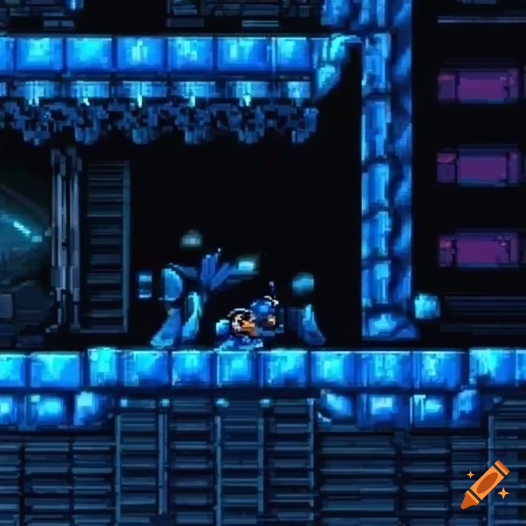 frozen Tourian tiles from Metroid Zero Mission game