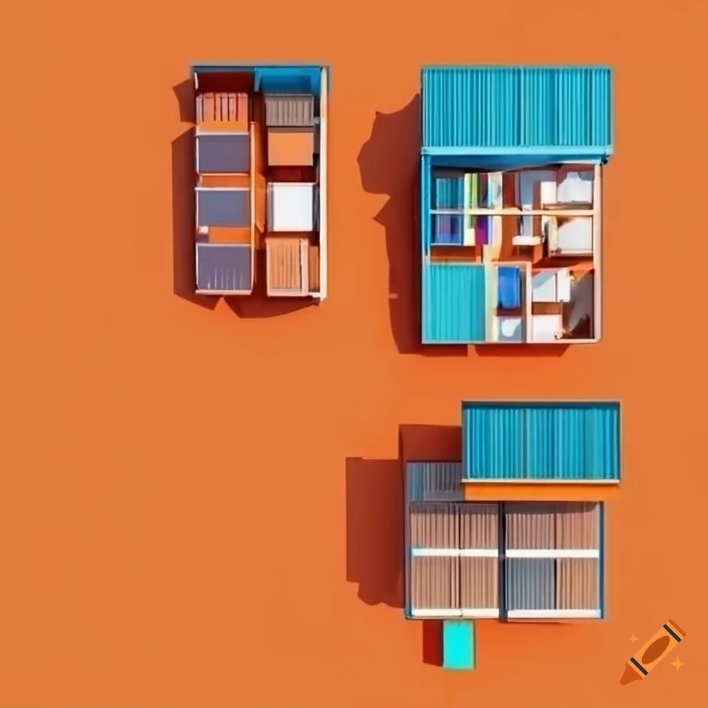 vibrant-pop-up-store-design-with-containers-in-orange-and-wood-on-craiyon