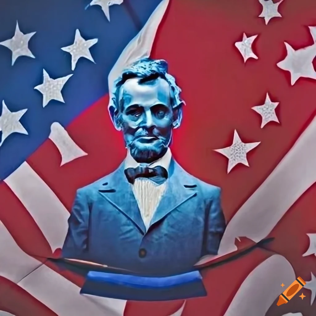 Colorful campaign poster for president abraham lincoln on Craiyon