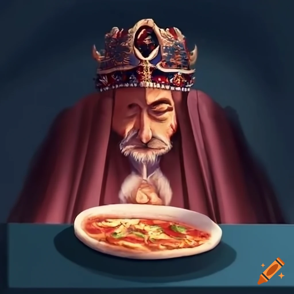 Image of horses eating pizza on mount olympus on Craiyon