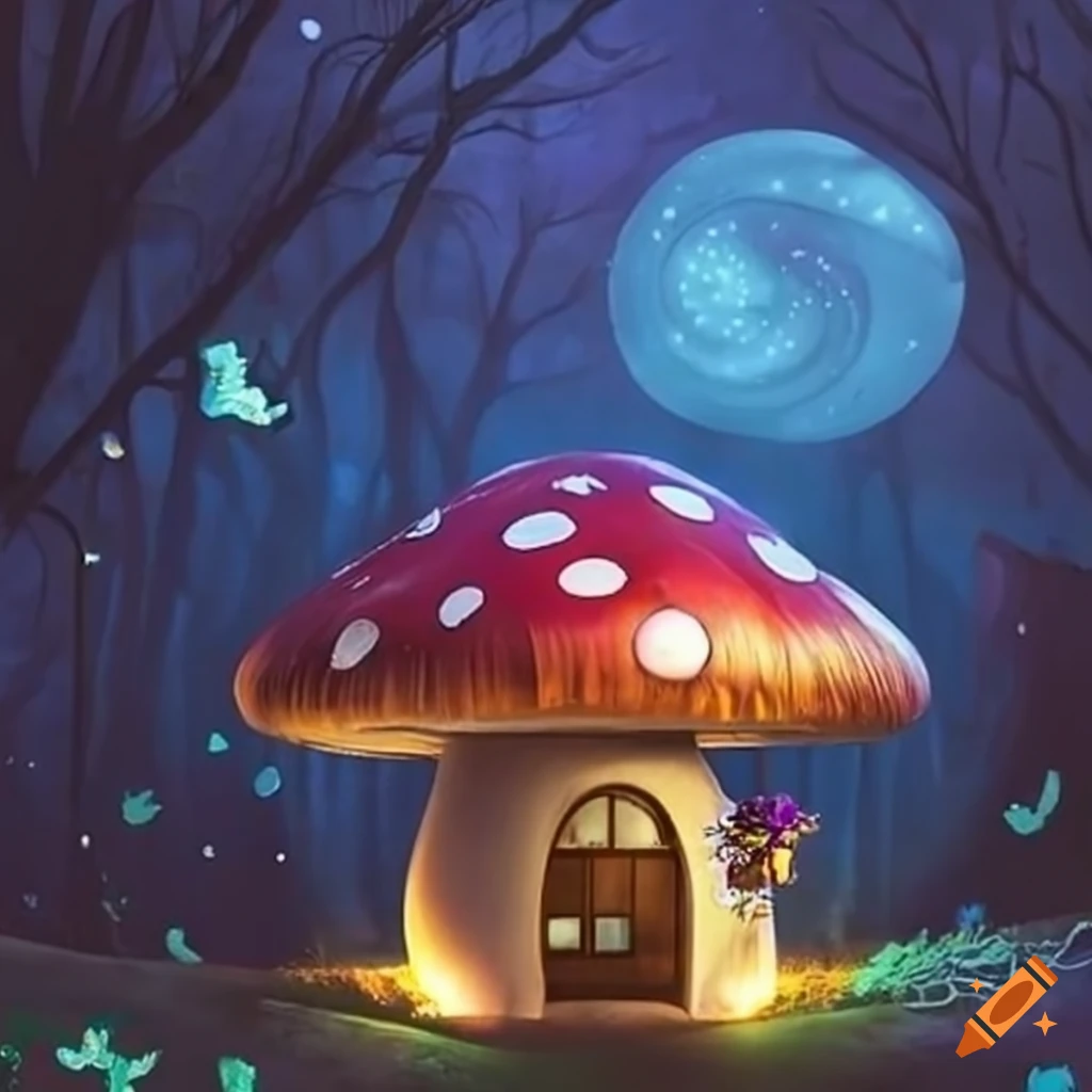 illustration of firefly reading to children in enchanted forest