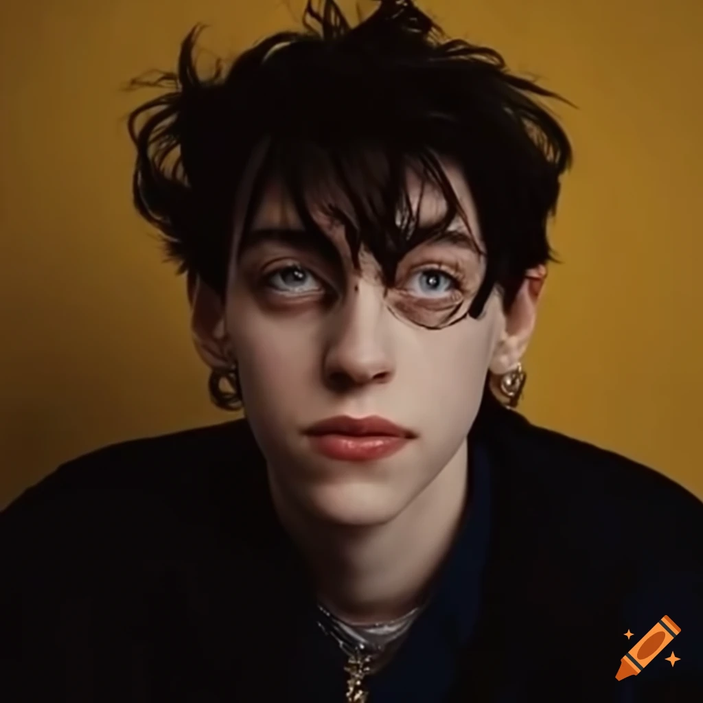 image of a young man resembling Billie Eilish and Alex Turner