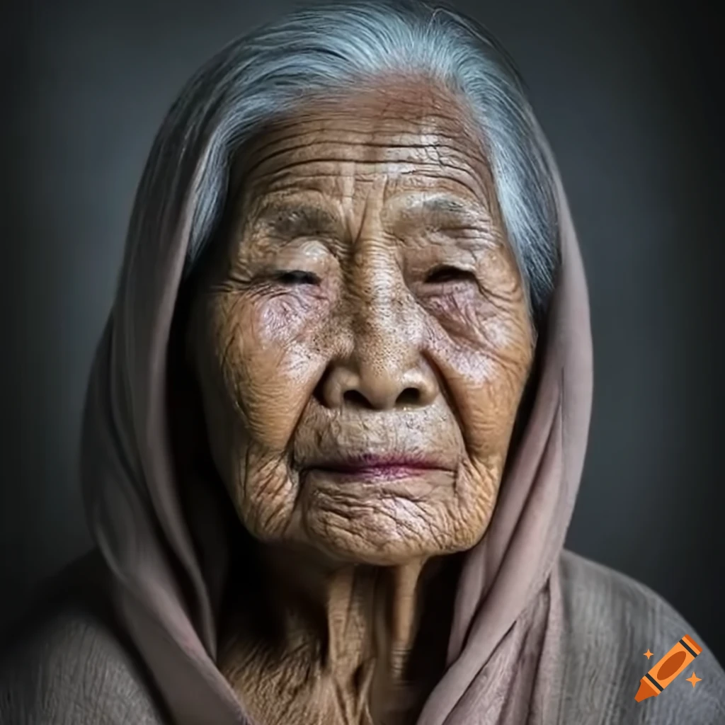 Realistic Photo Of A Sad Elderly Asian Woman On Craiyon