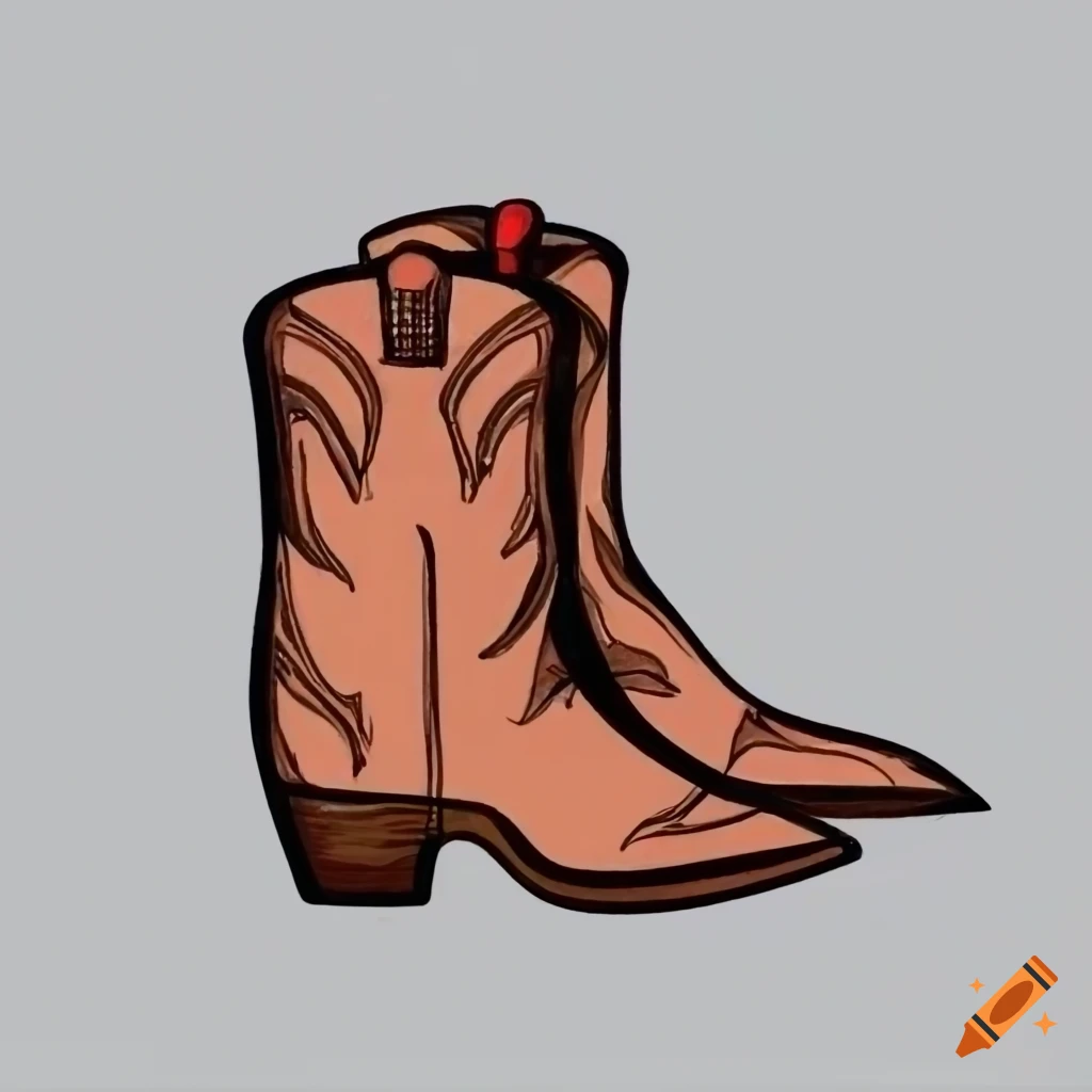 Men s Bootcut Jeans Paired With Cowboy Boots Drawing On Craiyon