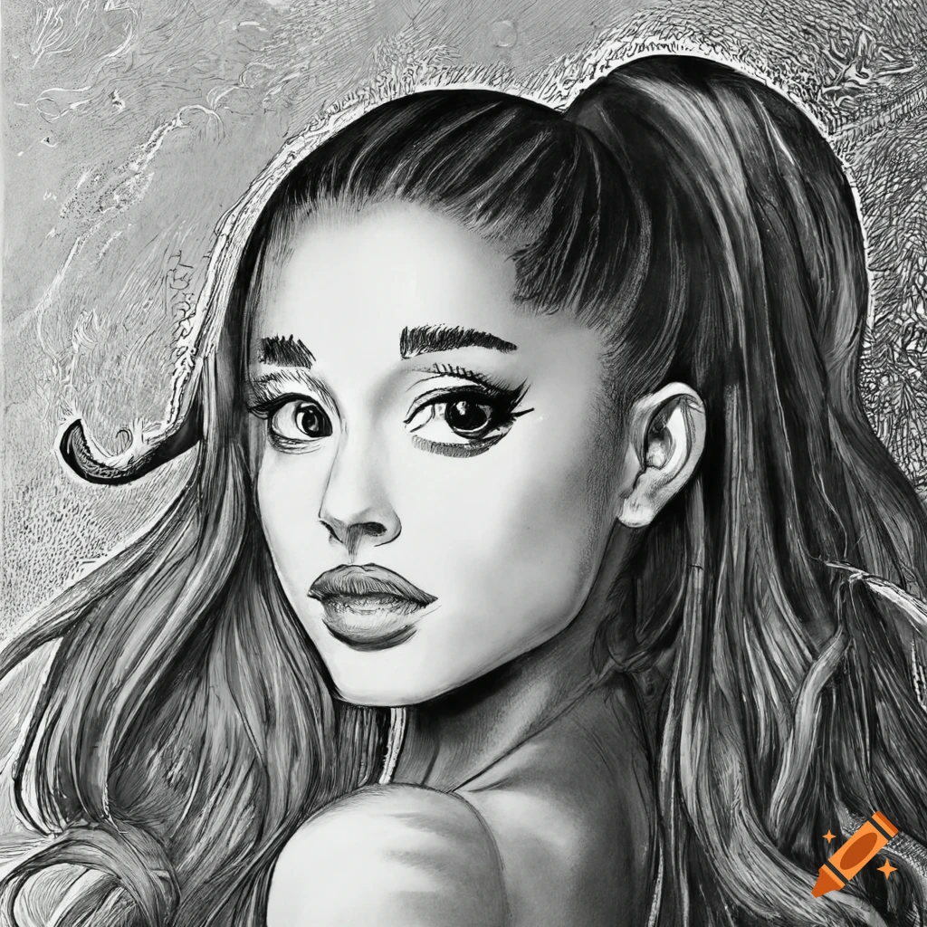 ArtStation - Ariana Grande Stylised Realism Drawing