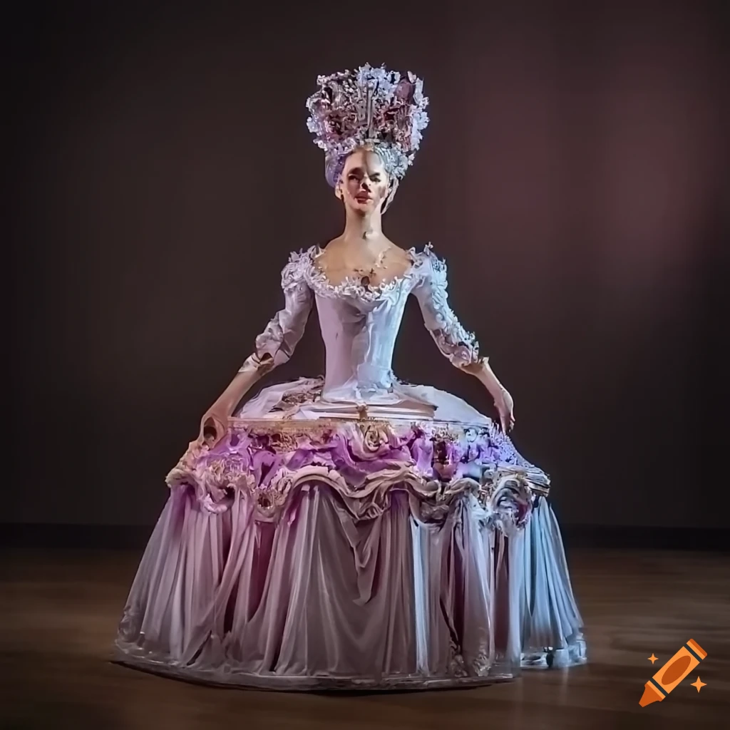 rococo ballroom with elegant dancers
