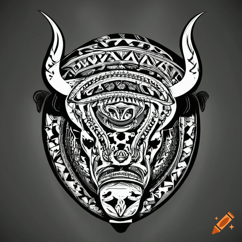 Best Creative Silhouette Illustration Head Bison Tribal Design Concept  Stock Vector - Illustration of head, vector: 113412269