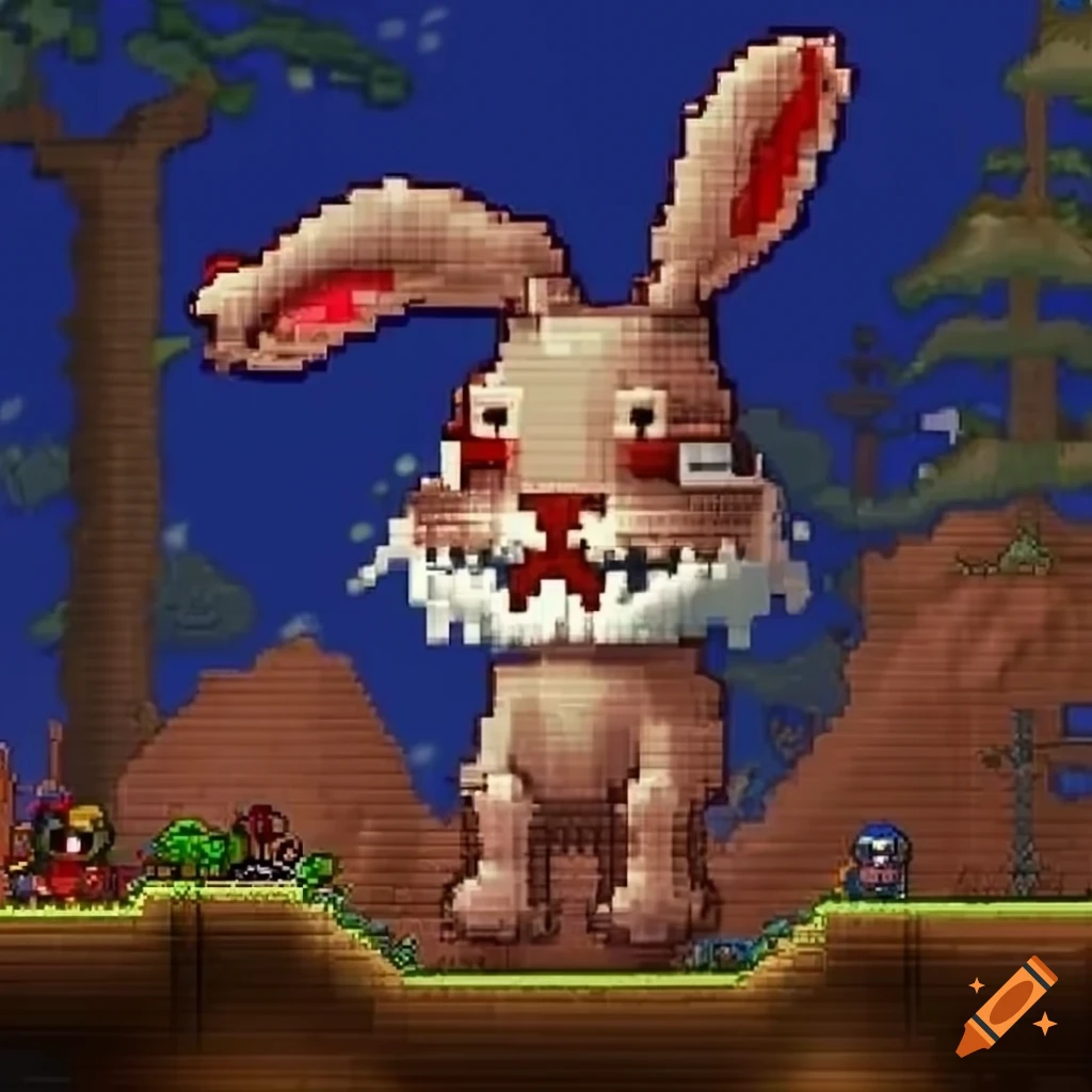 giant-toothed-santa-claus-rabbits-in-terraria-mod-on-craiyon