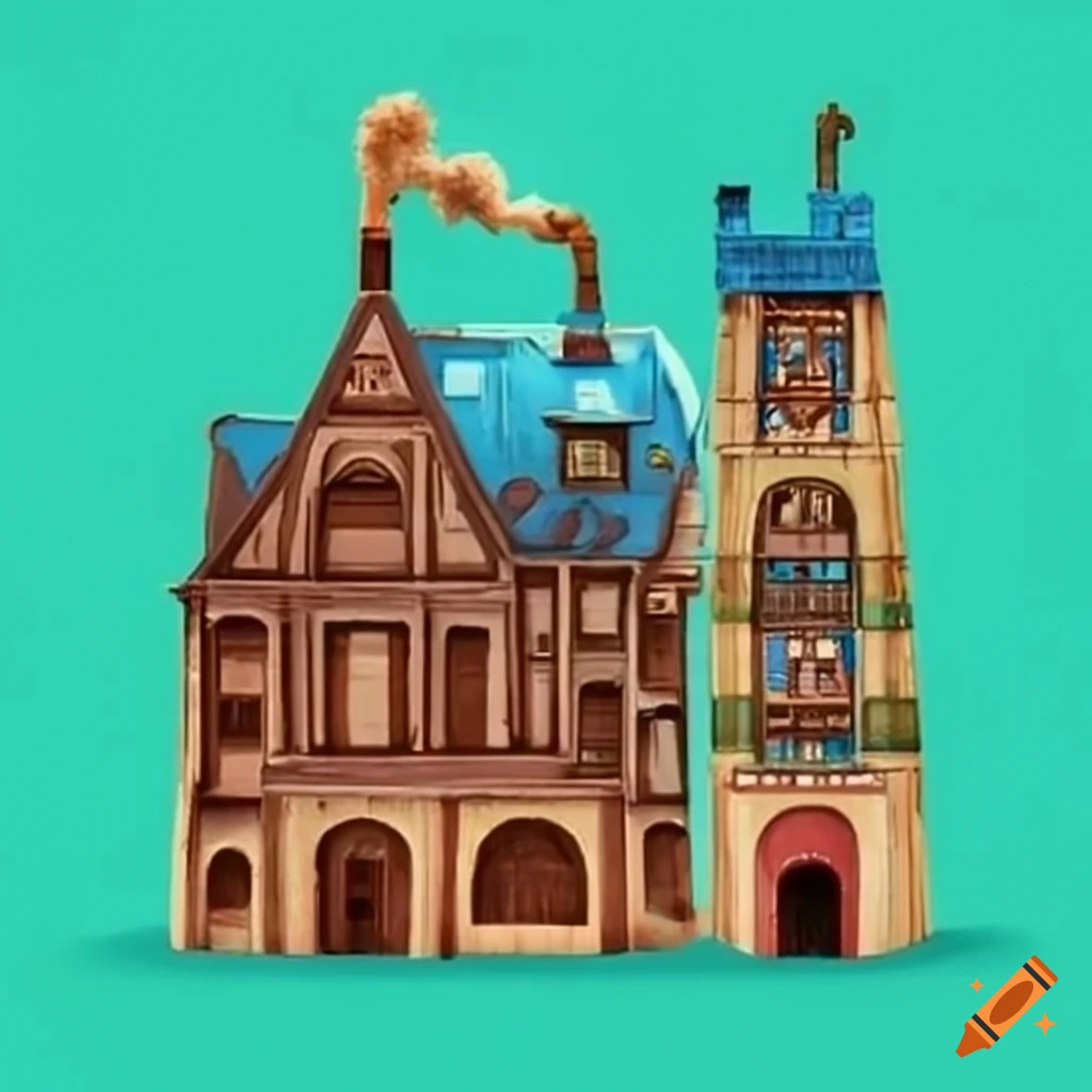 Charlie and the chocolate factory city map on Craiyon