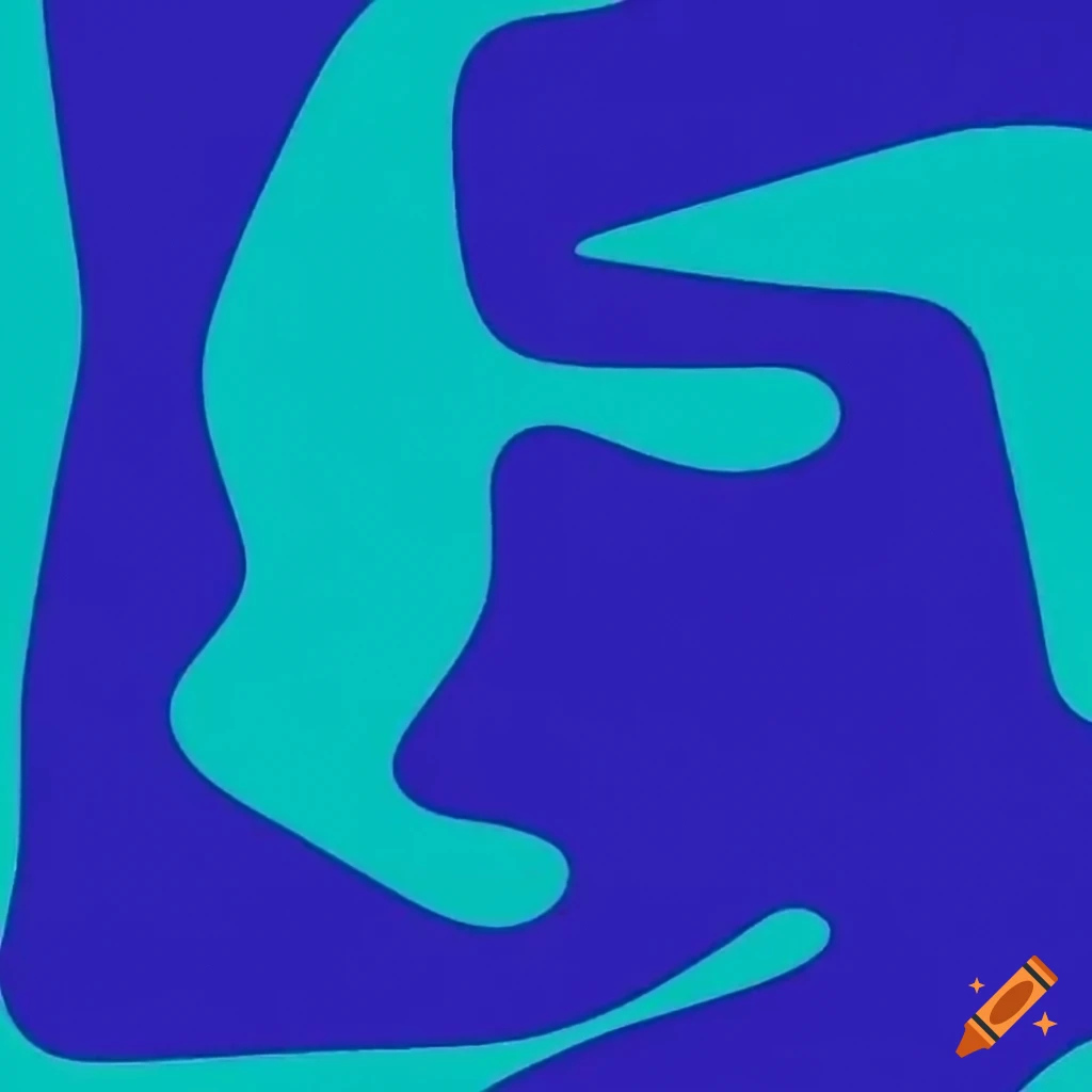 blue waves on a geometric background
