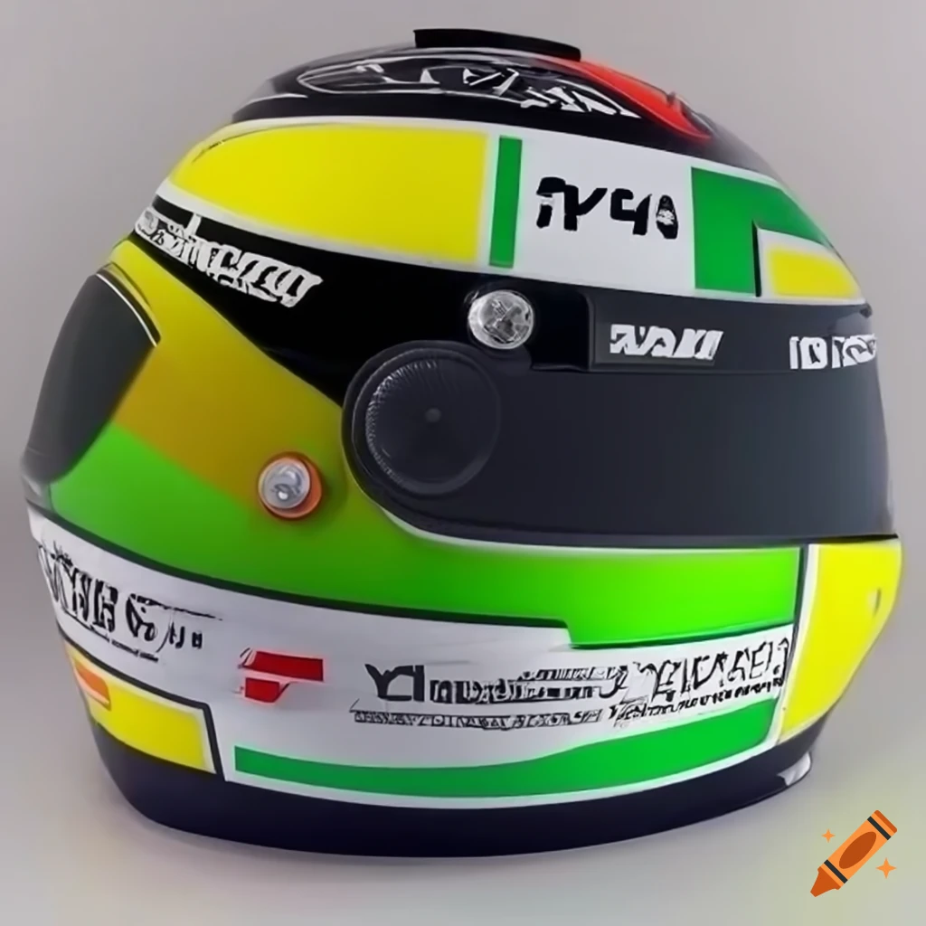 Customized racing helmet inspired by f1 legends on Craiyon