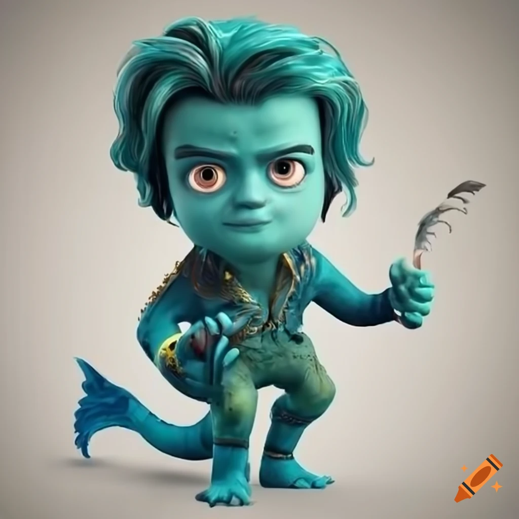 sea monster Steve Harrington in full body pose