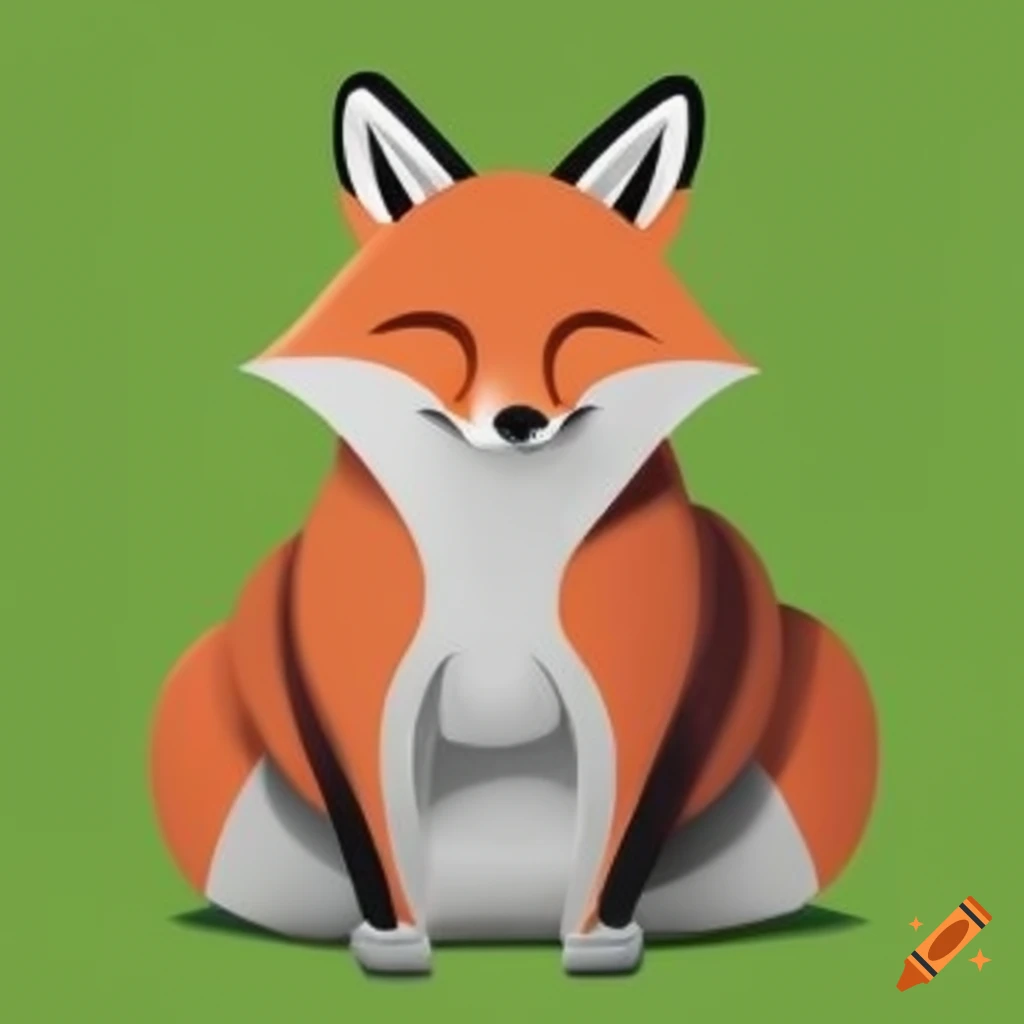 Logo of a fat fox for an engineering company on Craiyon