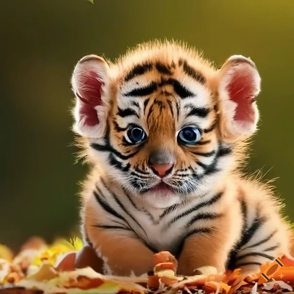 Cute Baby Tiger On Craiyon