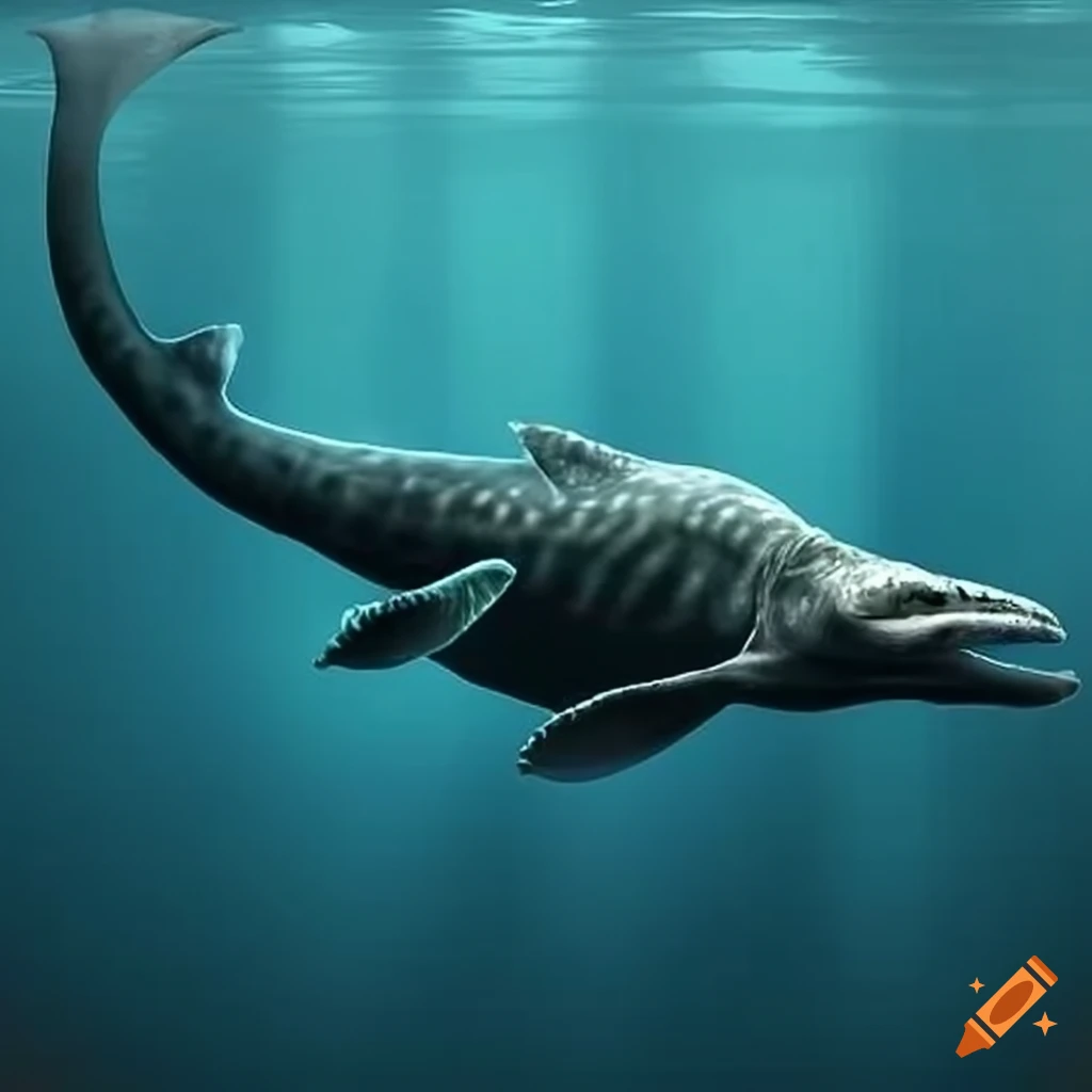 Image of a mosasauruslike whale and atlantic cod hybrid on Craiyon