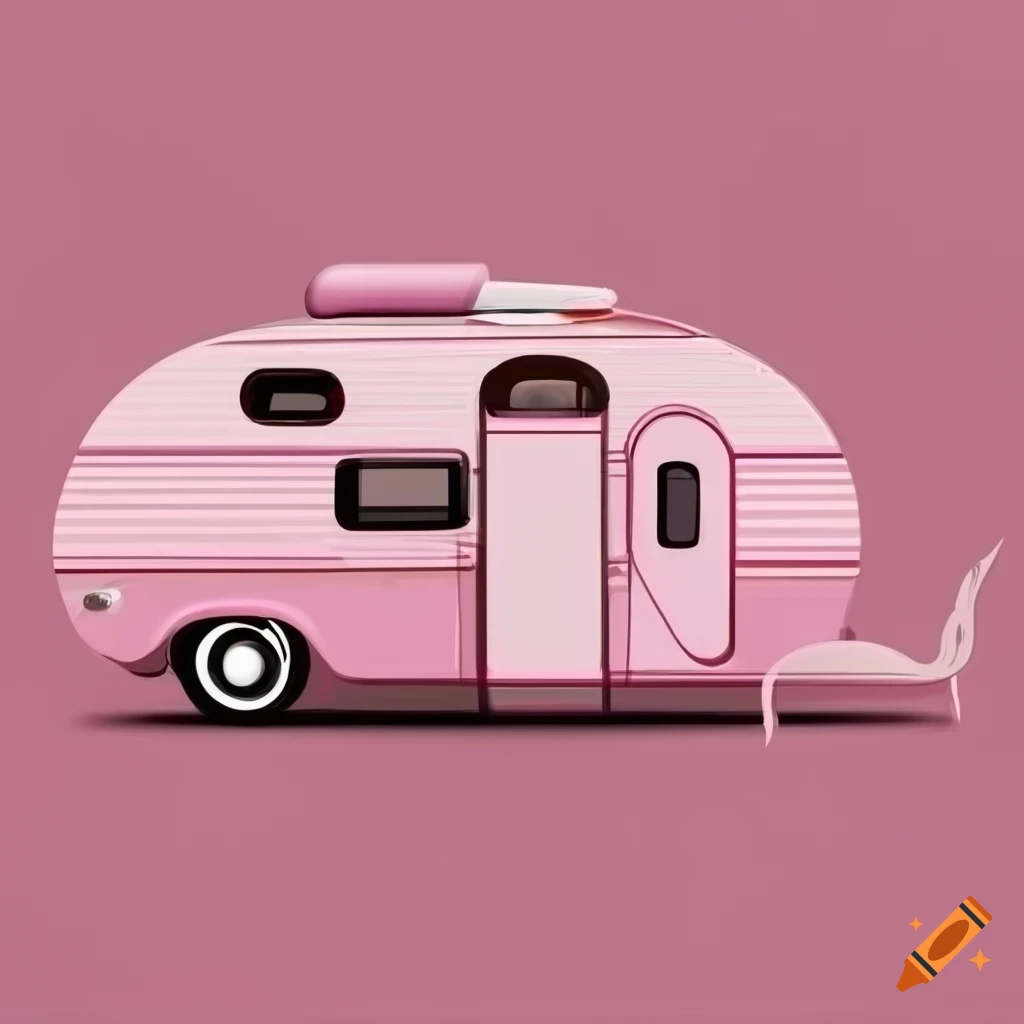 Pink caravan pattern background