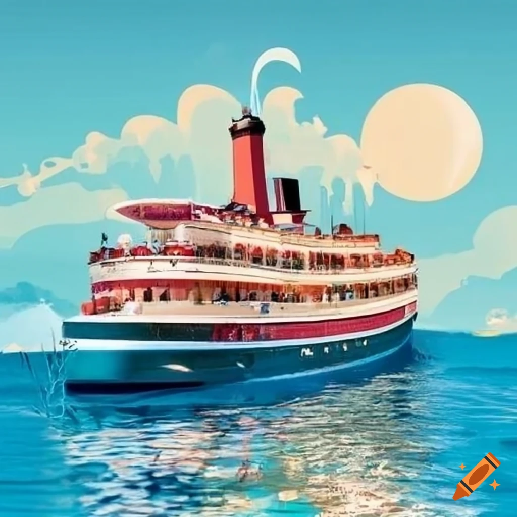 birthday card with a cruise theme on the Rhin river