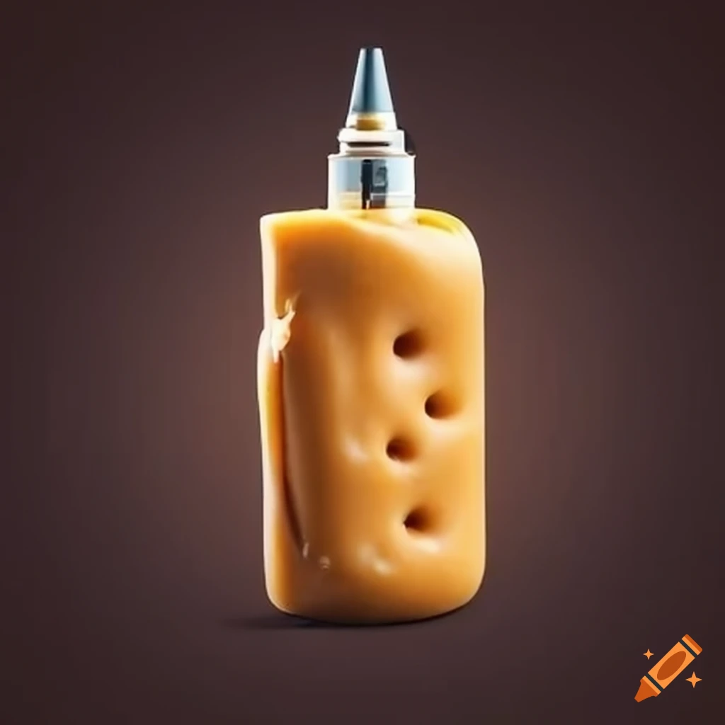 Cheese cracker and peanut butter flavored nicotine vape on Craiyon