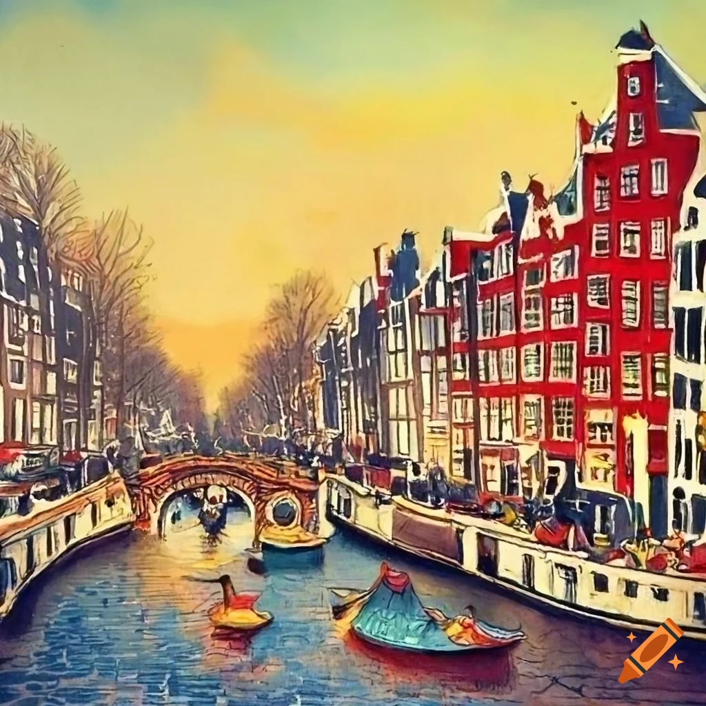 intricate-and-detailed-drawing-of-the-streets-of-amsterdam-on-craiyon