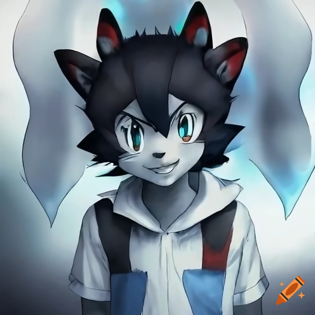 Ash from Pokemon in a Dragon fursuit cosplay