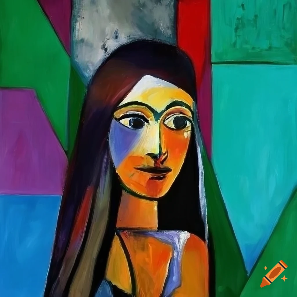 Cubist portrait of Ariana Grande by Pablo Picasso