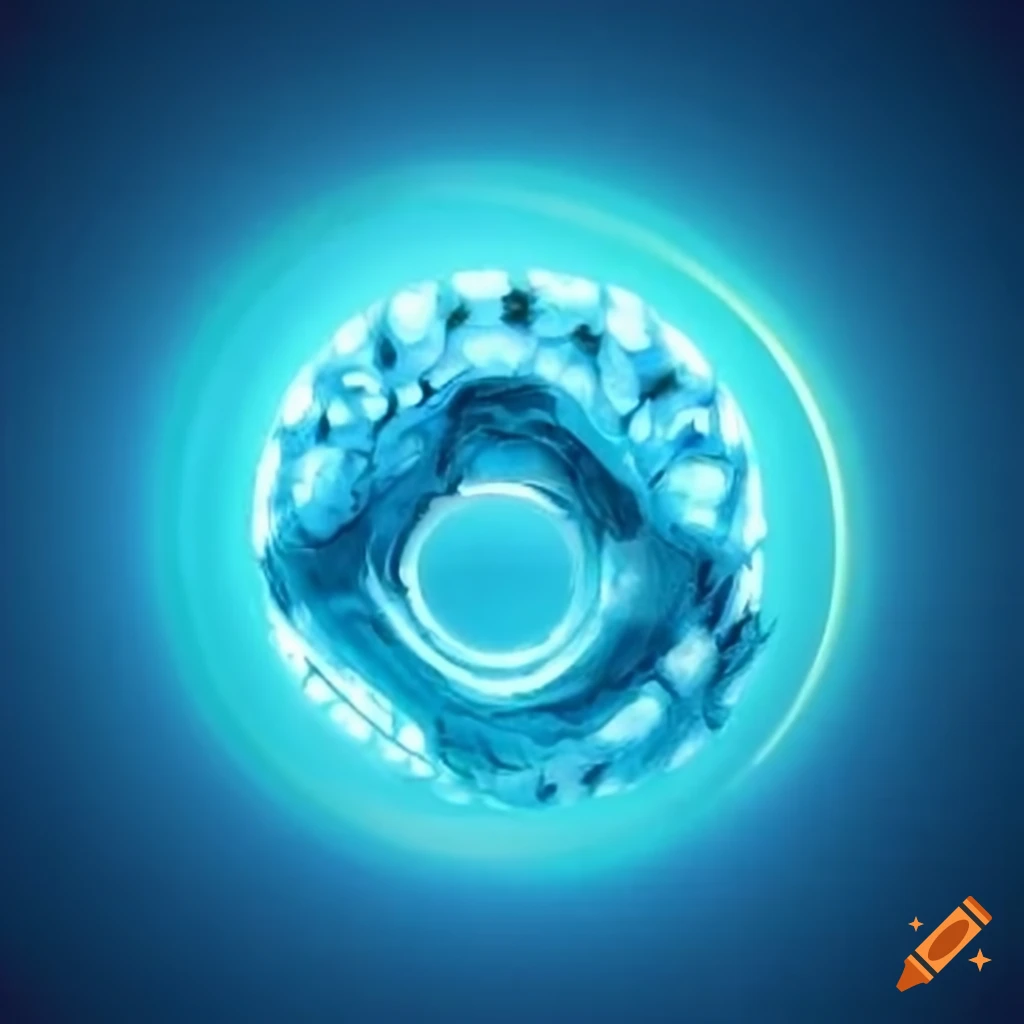 Blue glowing orb icon on Craiyon