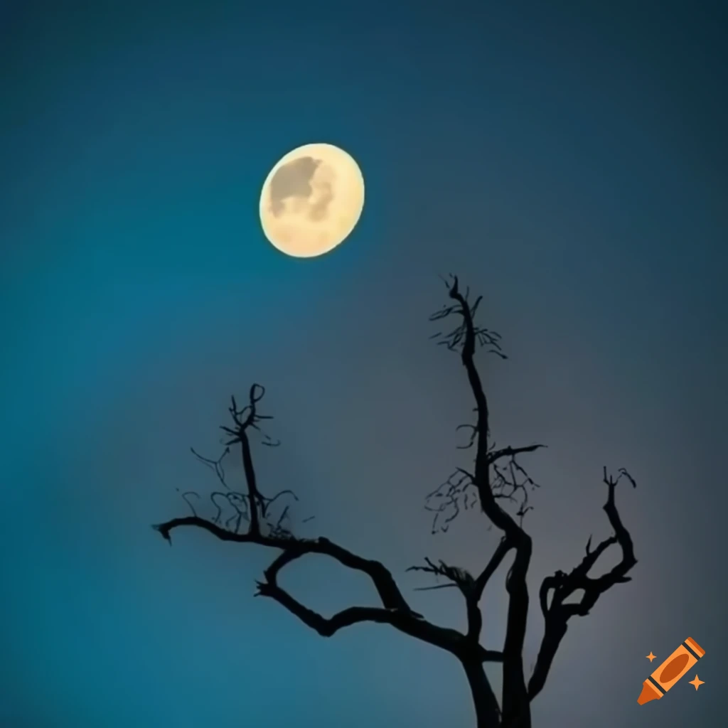 Birds flying towards the moon on Craiyon