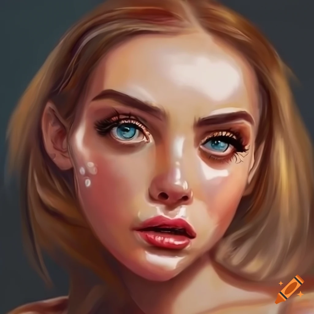 super-detailed enhanced portrait morphing into cartoon