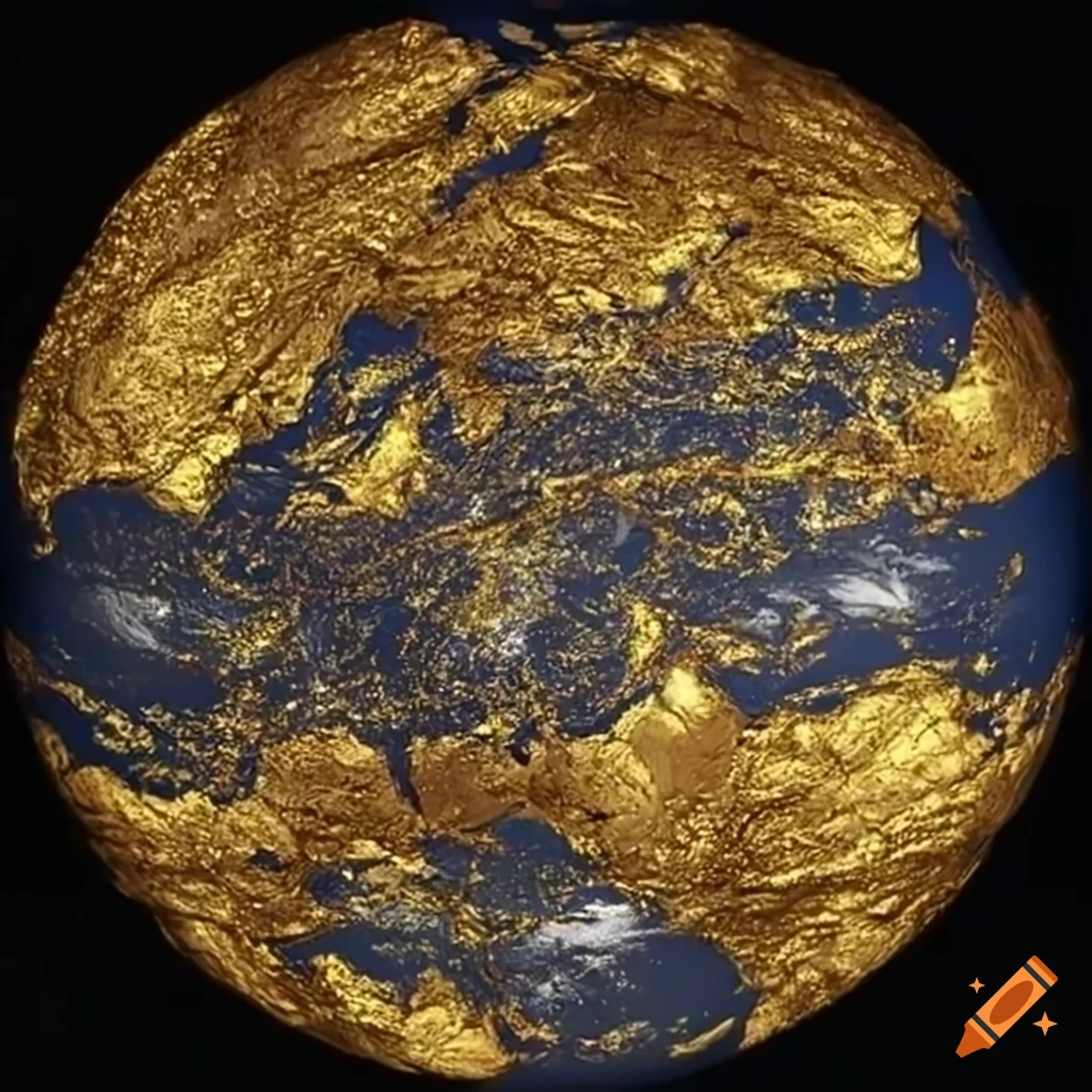 Gold vein intertwined with rare earth metals on Craiyon