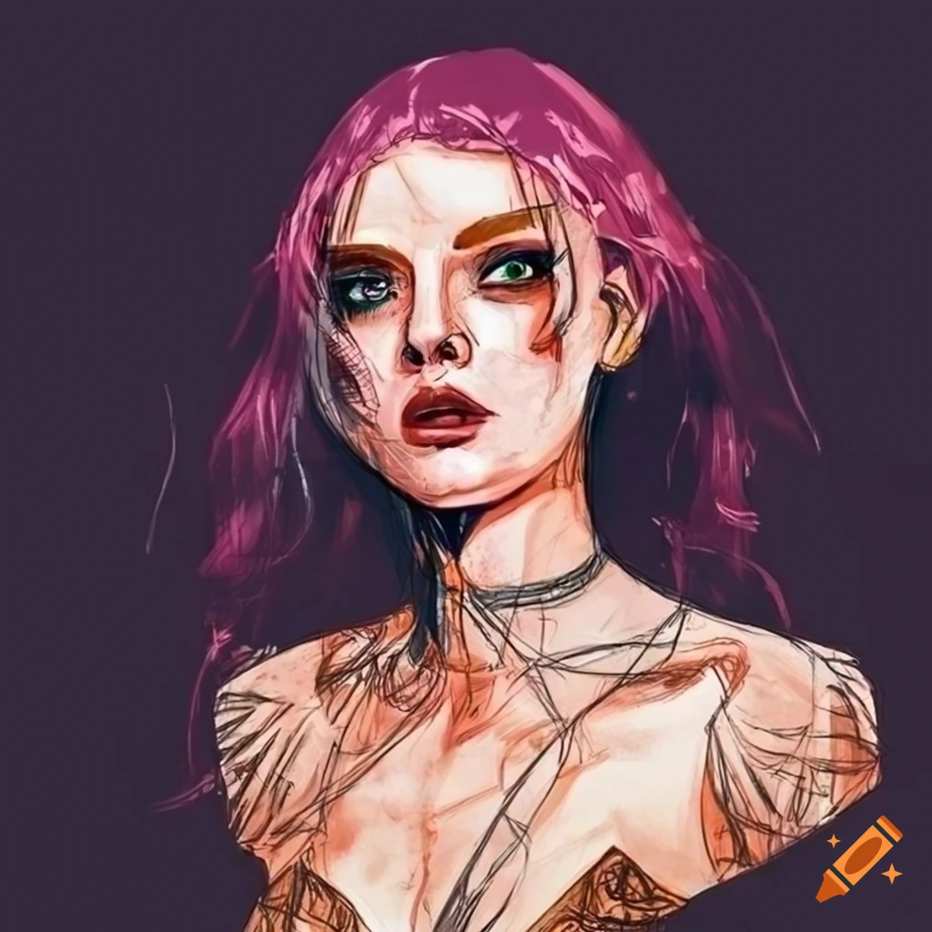 sketch of an alternative woman