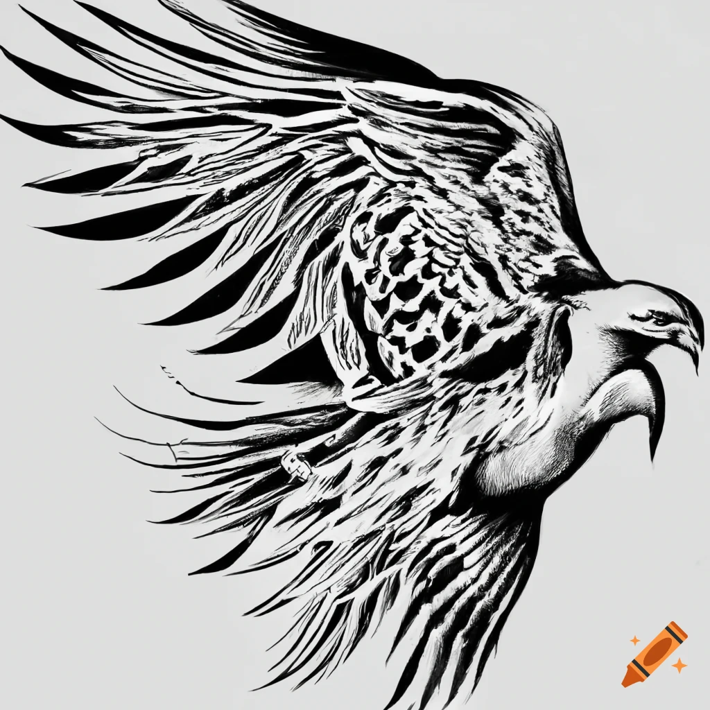 Tribal Black 3D Hawk Eagle Temporary waterproof tattoos For Men & Wome –  Temporarytattoowala
