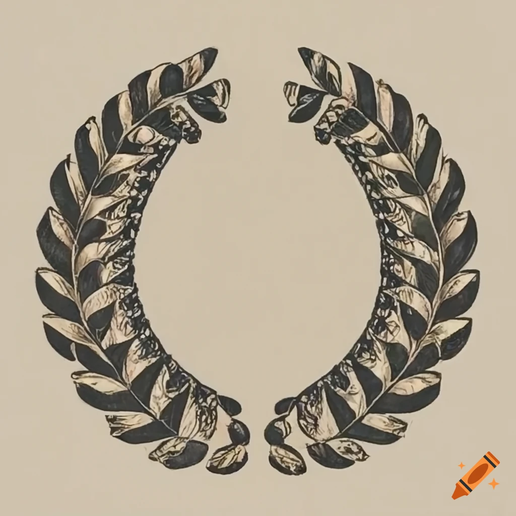 symbol of laurels and a book representing academic success