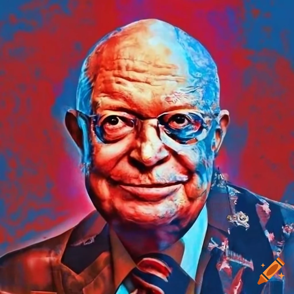 colorful campaign poster for President Dwight Eisenhower