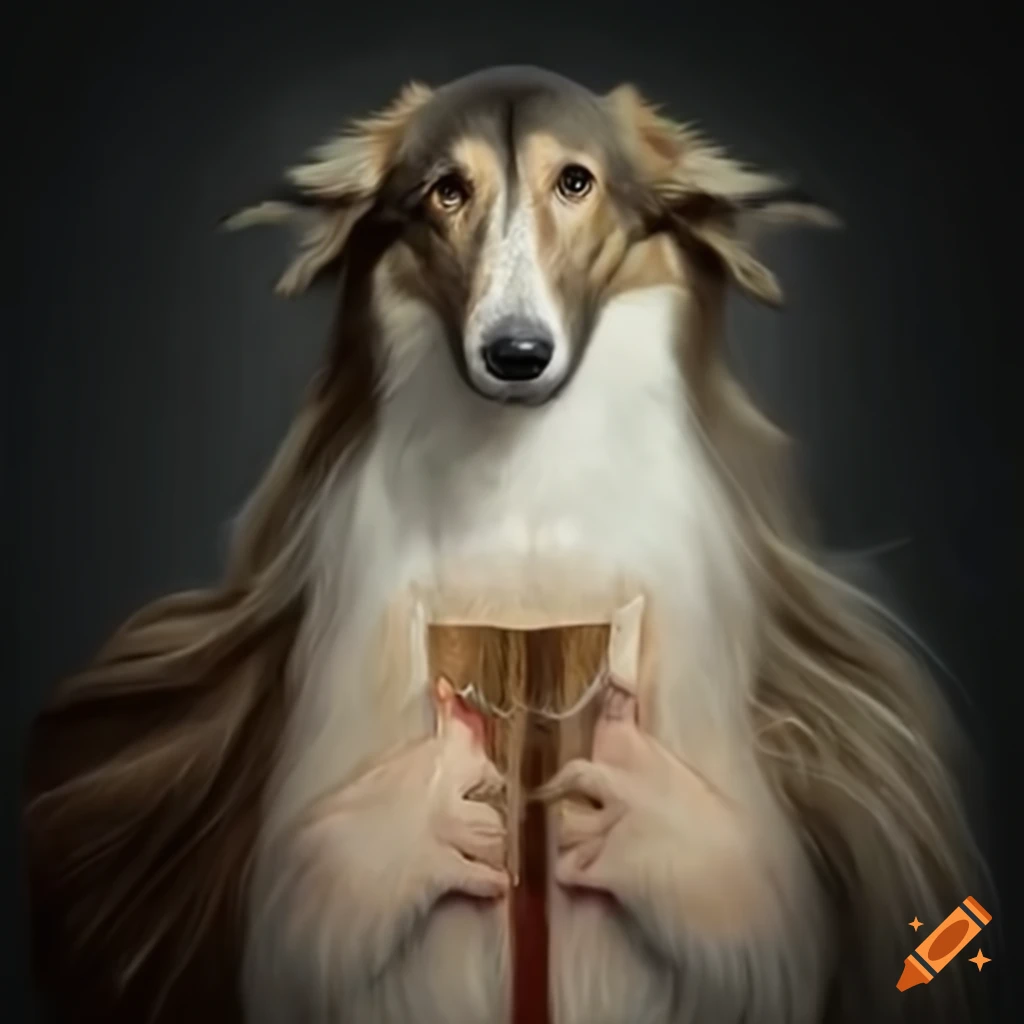 image of Freud wearing a collie in a surreal artwork