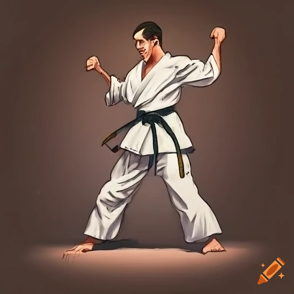illustration of karate soto uke technique