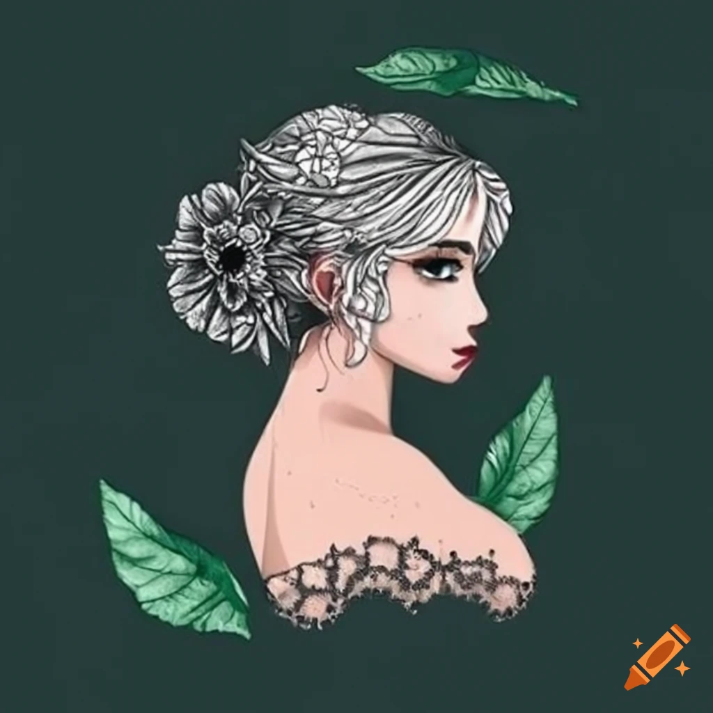 artistic photo of a peach with a leaf wearing a corset