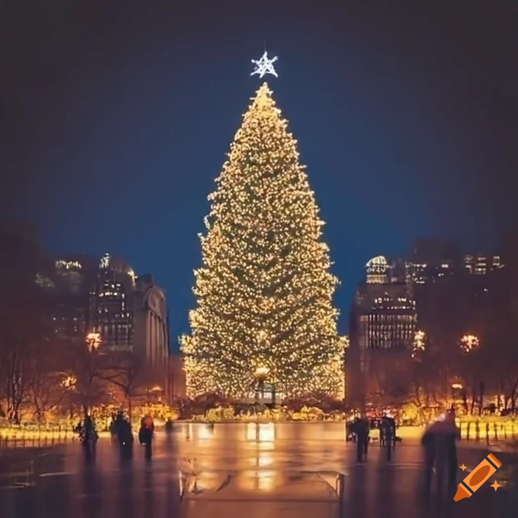 Christmas tree in central park, new york on Craiyon