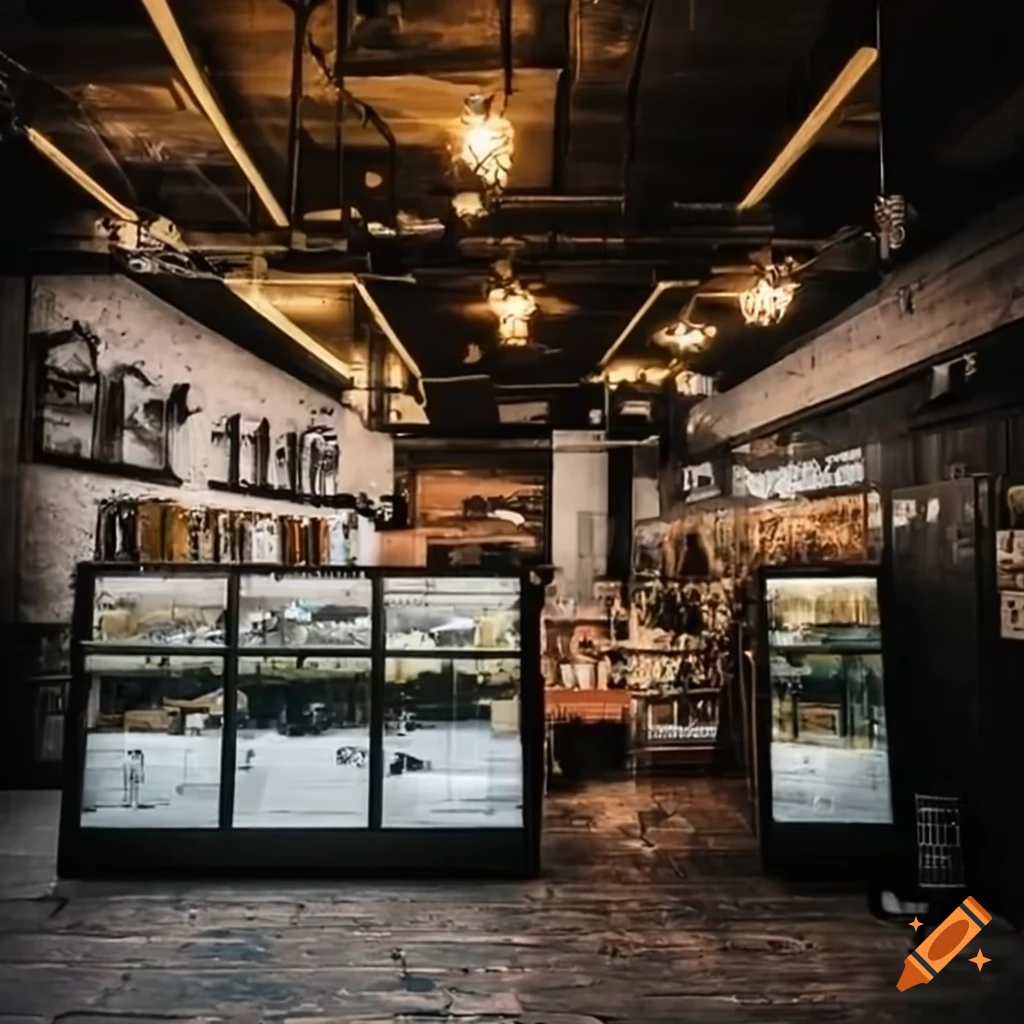 industrial-style cannabis shop