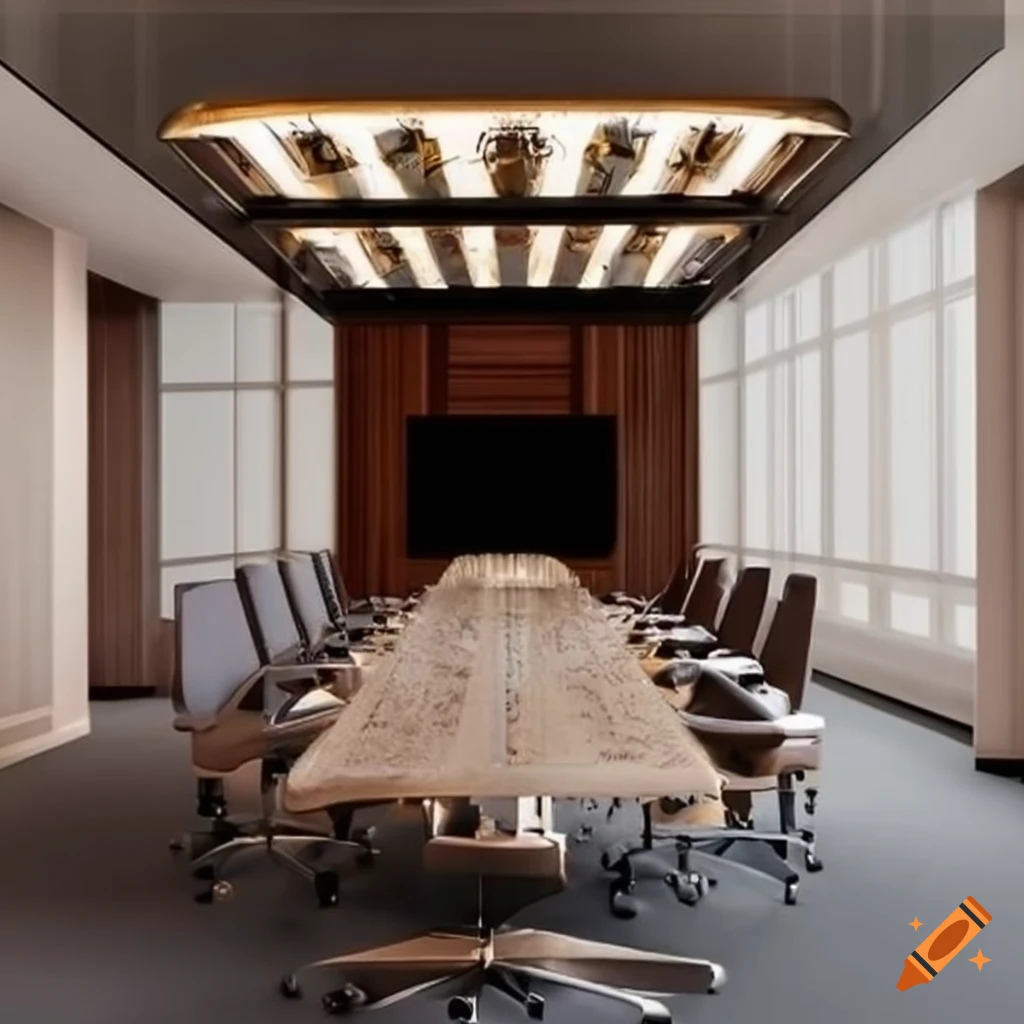 Elegant conference room with modern interior design on Craiyon