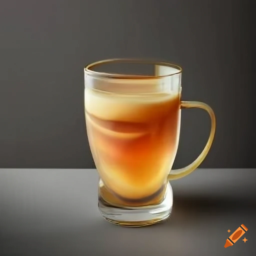 glass of ginger tea for menu design