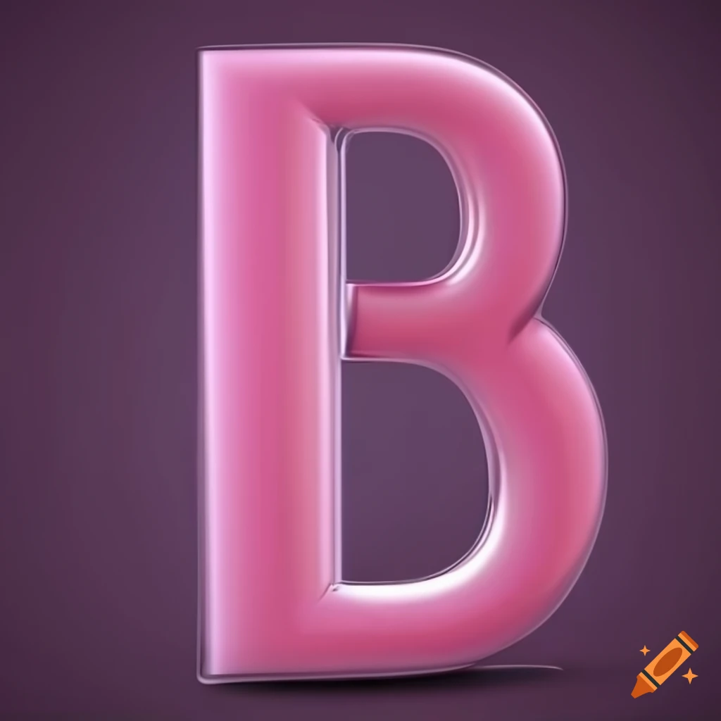 Pink 3d letter b with soft texture on Craiyon