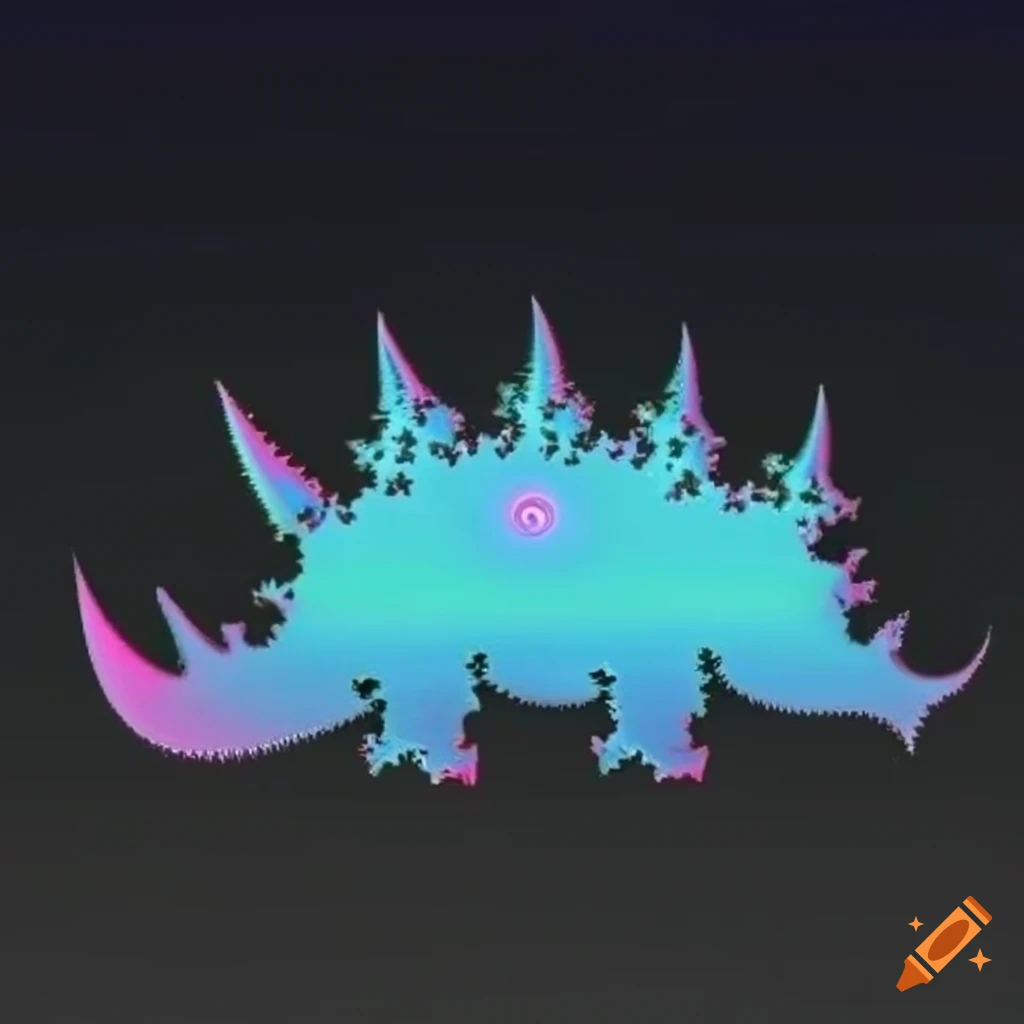 Mandelbrot fractal pattern resembling a crystal rhinoceros on Craiyon