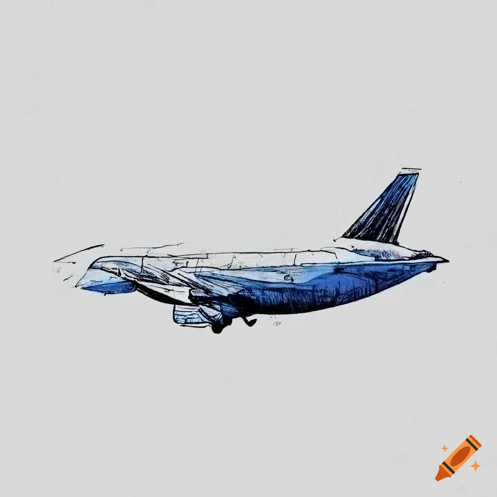 Airplane Outline Vector Illustration Airplane Sketch Stock Vector (Royalty  Free) 2337532501 | Shutterstock