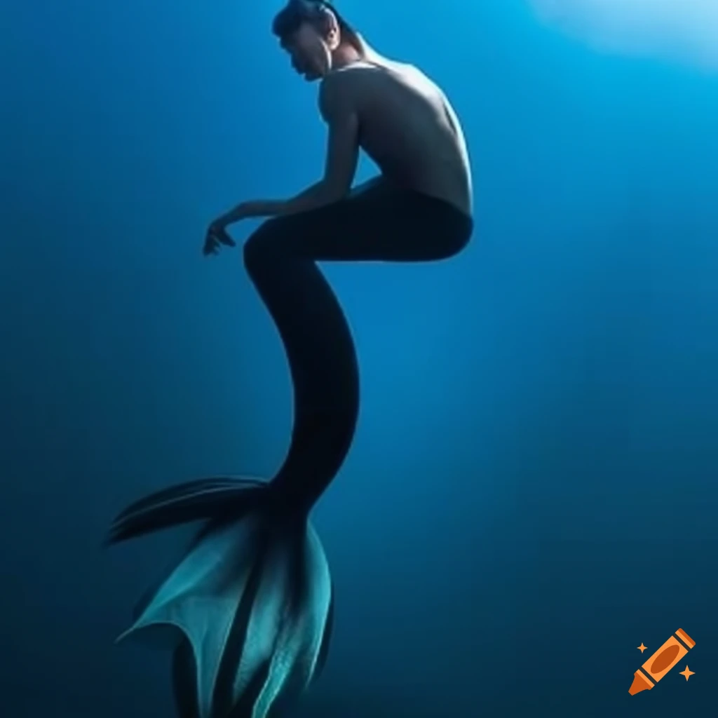 book cover with a male mermaid character