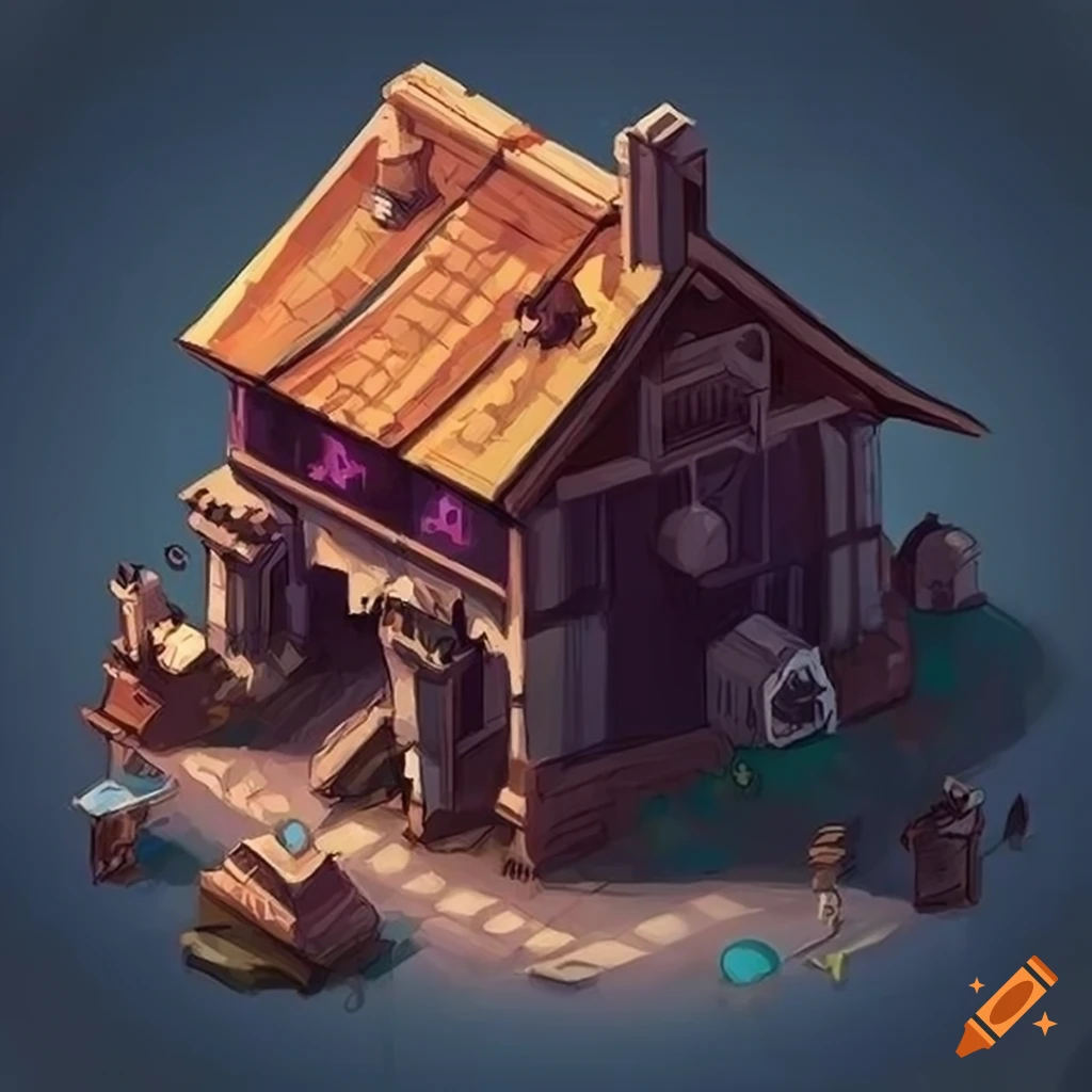 Isometric Concept Art For A Rpg Game 3442