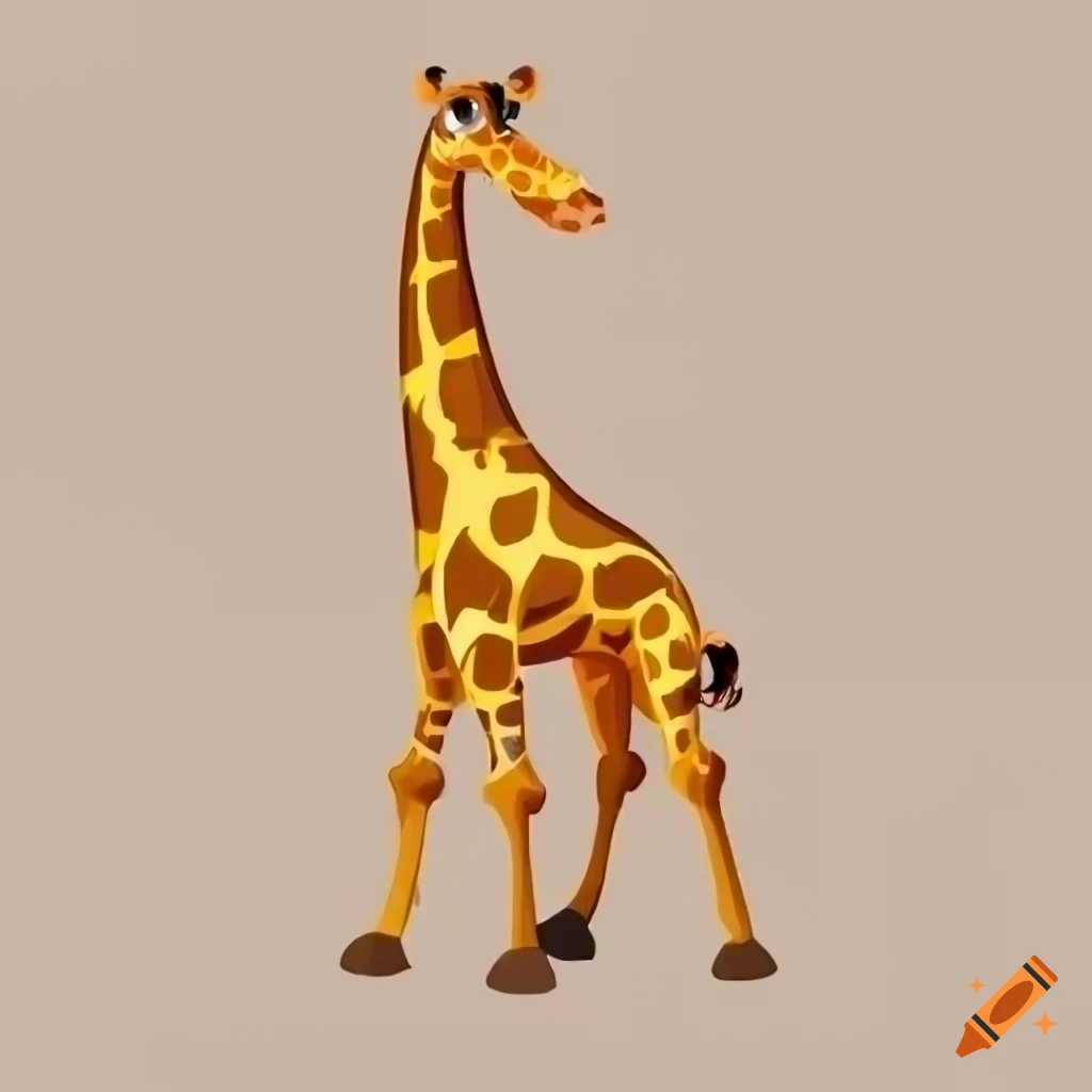 Cartoon Of A Giraffe On Craiyon