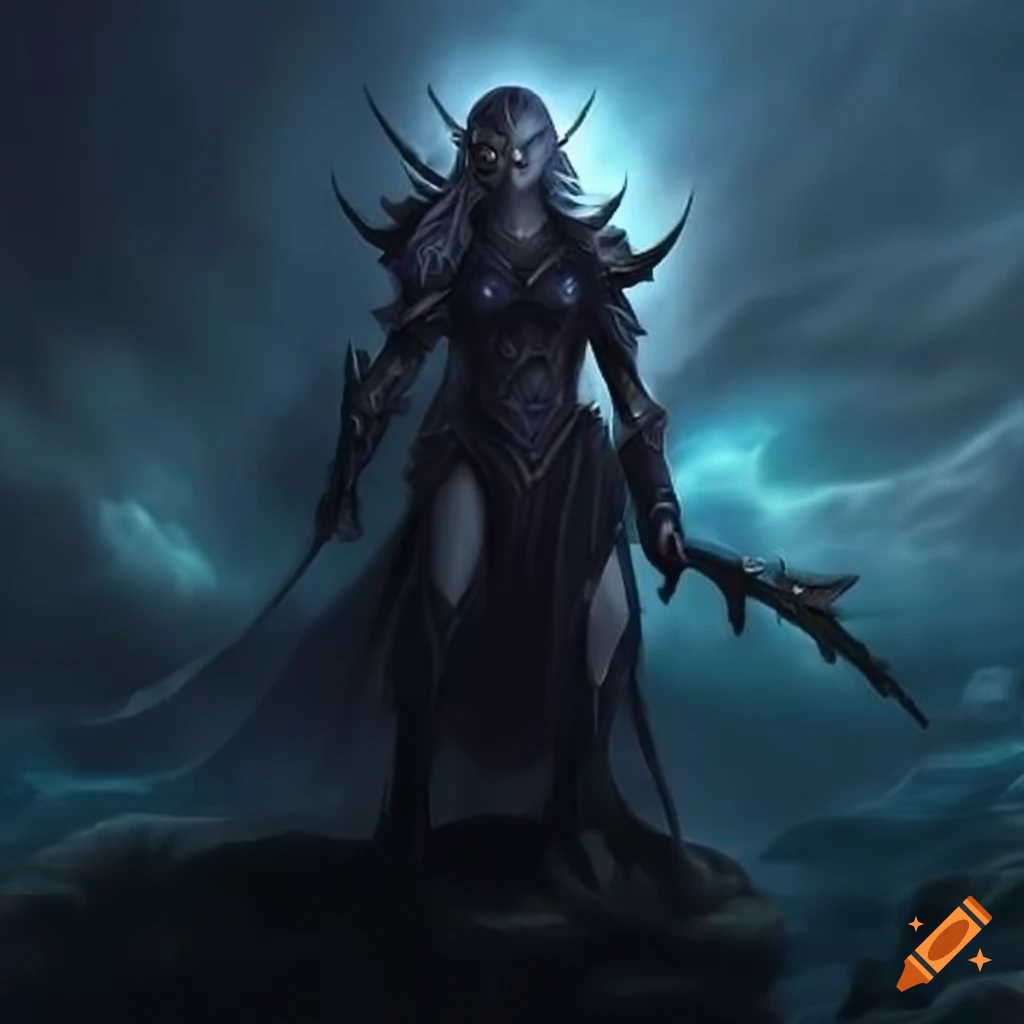 Night Elf Warrior At Sea On Craiyon