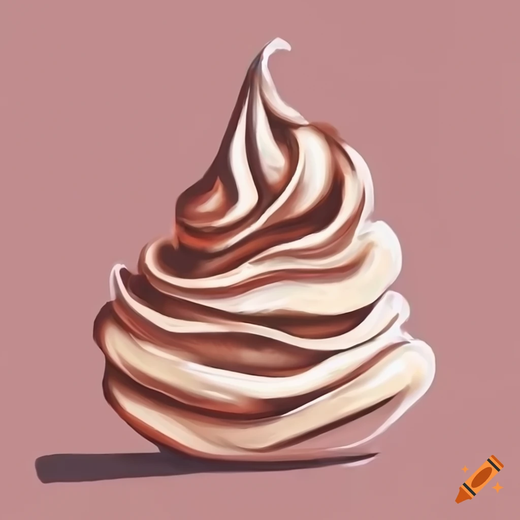 Cinnamon whipped cream in a whimsical digital art style on Craiyon